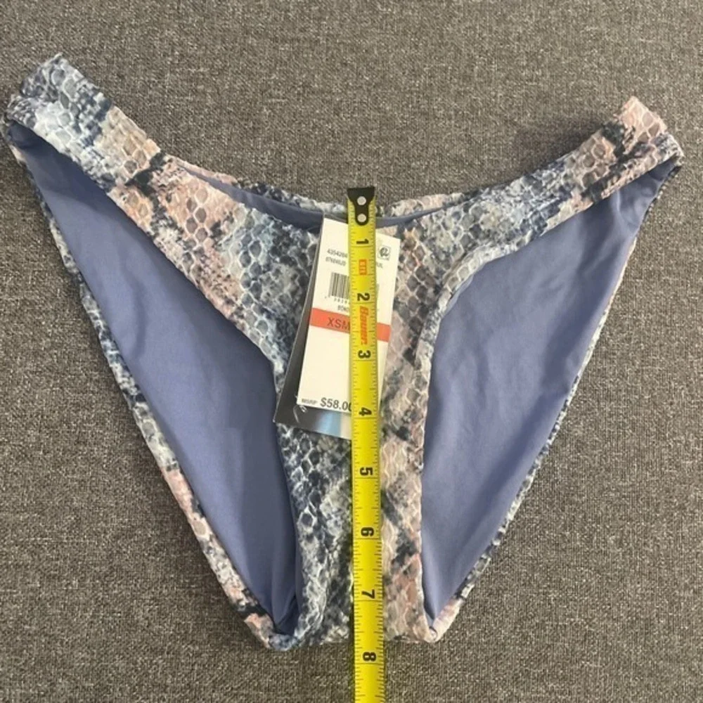 Isabella Rose Vienna Blue‎ Multi Bondi  Scoop Bottoms Size X-Small